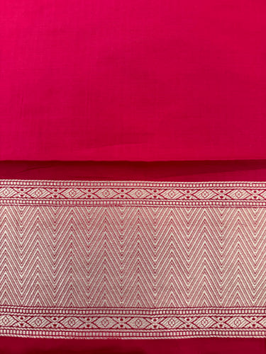 Banarasi Katan Silk Saree | Red | Handwoven | Silk Mark Certified | Ships from California